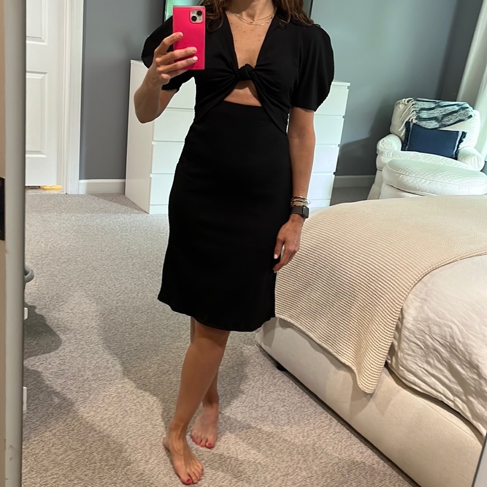 Astr black cut out dress